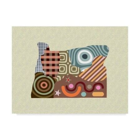 Trademark Fine Art Lanre Adefioye 'Oregon State Map' Canvas Art, 24x32 ALI31010-C2432GG